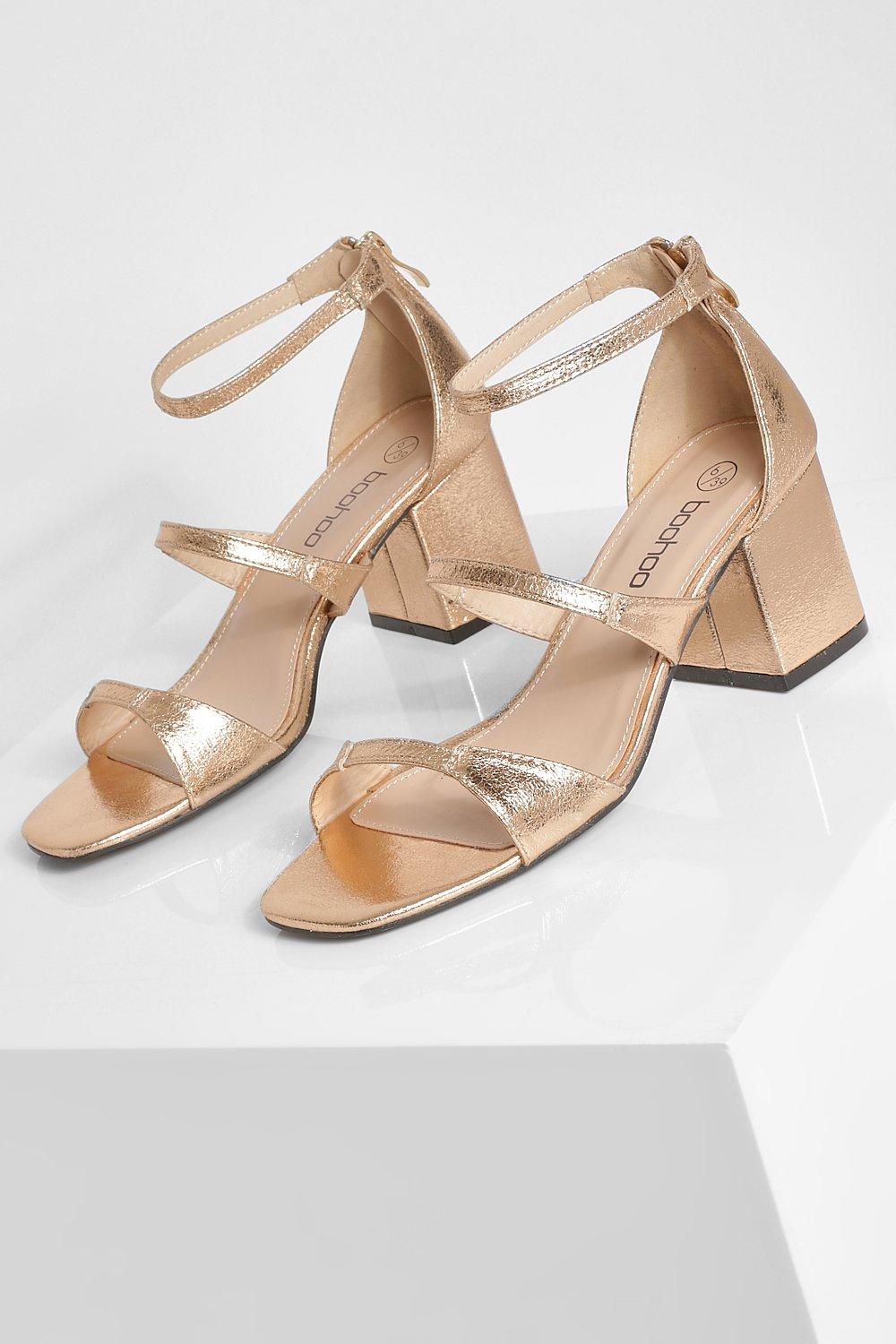 Rose gold discount heels boohoo